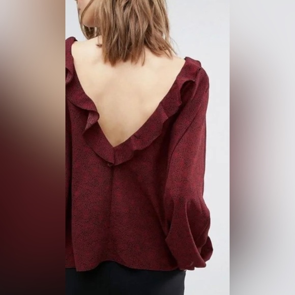 NWT BA&SH Rita Open Back Top - Bordeaux 🔥SOLD OUT🔥 - Picture 3 of 11